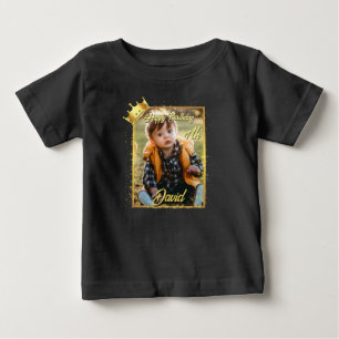 Personalisiertes Foto Name Boy Geburtstag Baby T-shirt