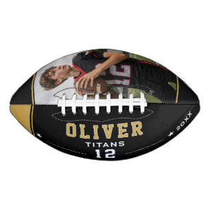 Personalisiertes Foto Name Nummer Team Geschenk Football