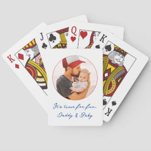 Personalisiertes Foto & Namen Daddy Baby-Geschenk Spielkarten
