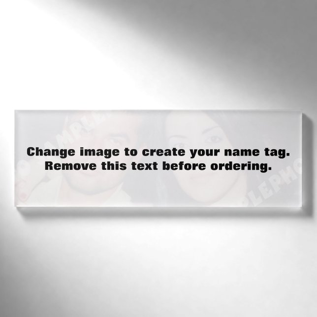 Personalisiertes Foto Namensschild. Mach dein eige Namenschild (Vorderseite)