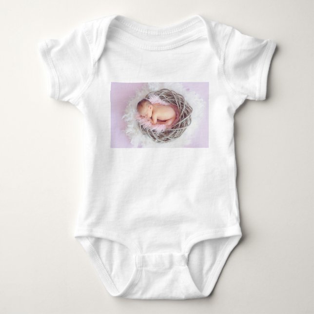 Personalisiertes Foto Neue Baby Geschenke Kinderdu Strampler (Vorderseite)