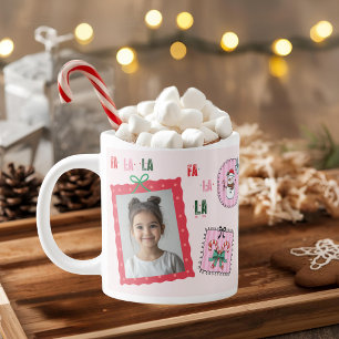Personalisiertes Foto   Niedliches Rosa Fan La Jumbo-Tasse