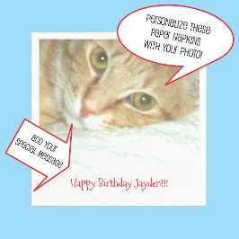 Personalisiertes Foto oder Bild, Nachrichtenpapier Serviette