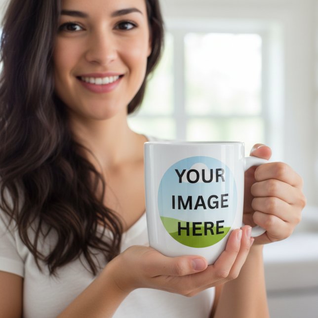 Personalisiertes Foto oder Logo | Maßgeschneiderte Jumbo-Tasse (Von Creator hochgeladen)