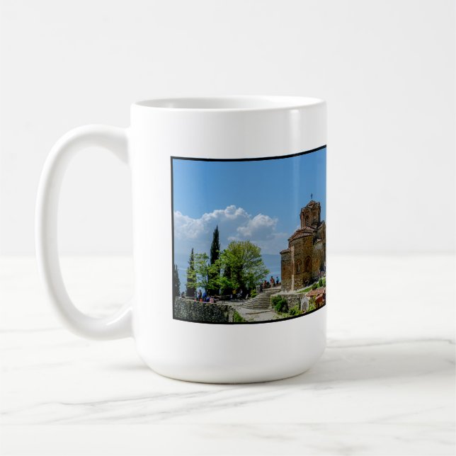 Personalisiertes Foto Ohrid, Mazedonien Kaffeetasse (Links)