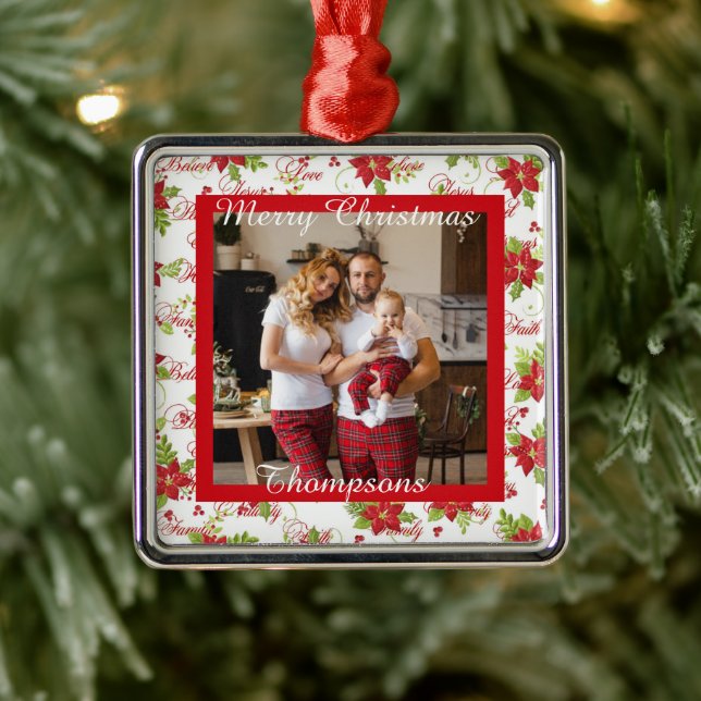 Personalisiertes Foto Ornament Aus Metall (Baum)