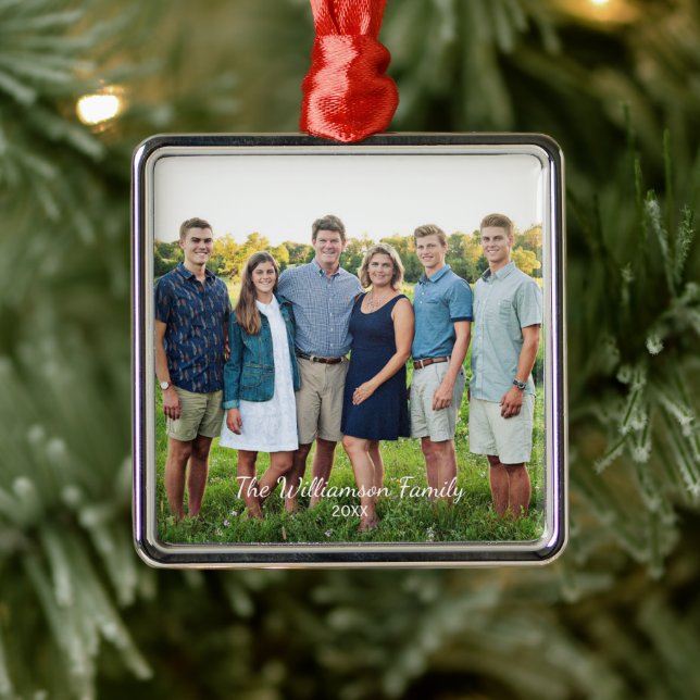 Personalisiertes Foto Ornament Aus Metall (Baum)