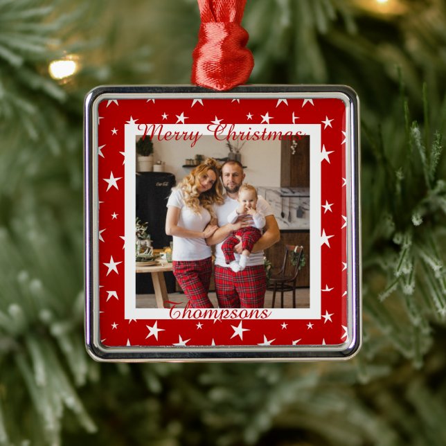 Personalisiertes Foto Ornament Aus Metall (Baum)