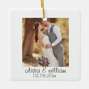 Personalisiertes Foto-Ornament für Paare als indiv Keramikornament