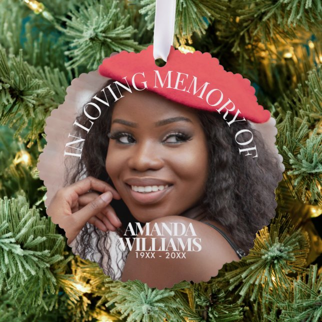 Personalisiertes Foto Ornament Karte (Insitu (Baum))