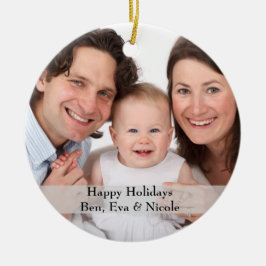 Personalisiertes Foto Ornament mit Text