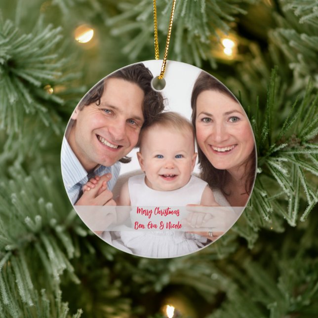 Personalisiertes Foto Ornament mit Weihnachten (Baum)