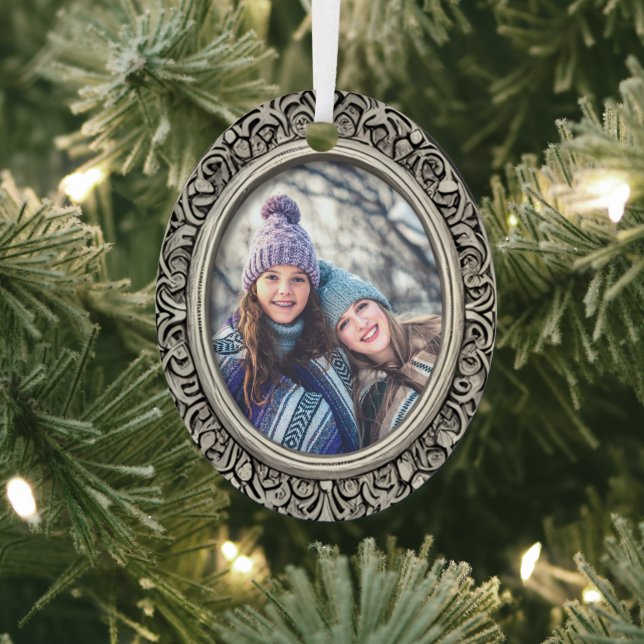 Personalisiertes Foto-Oval Ornament Aus Metall (InSitu)