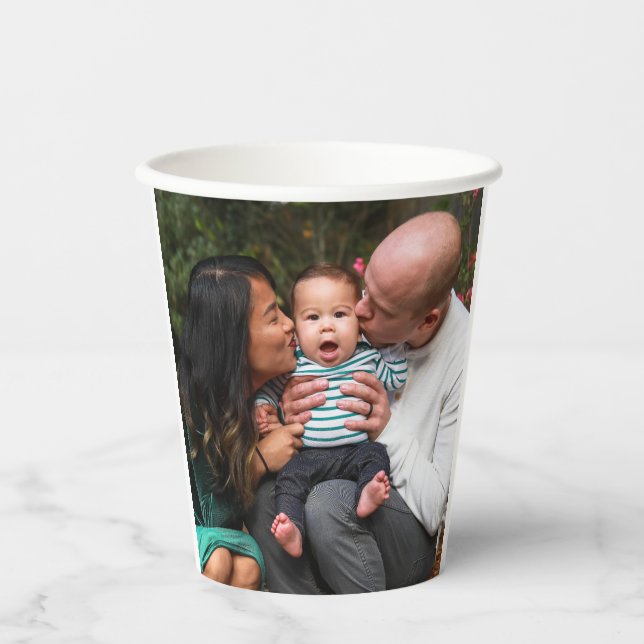 Personalisiertes Foto Pappbecher (Vorderseite)