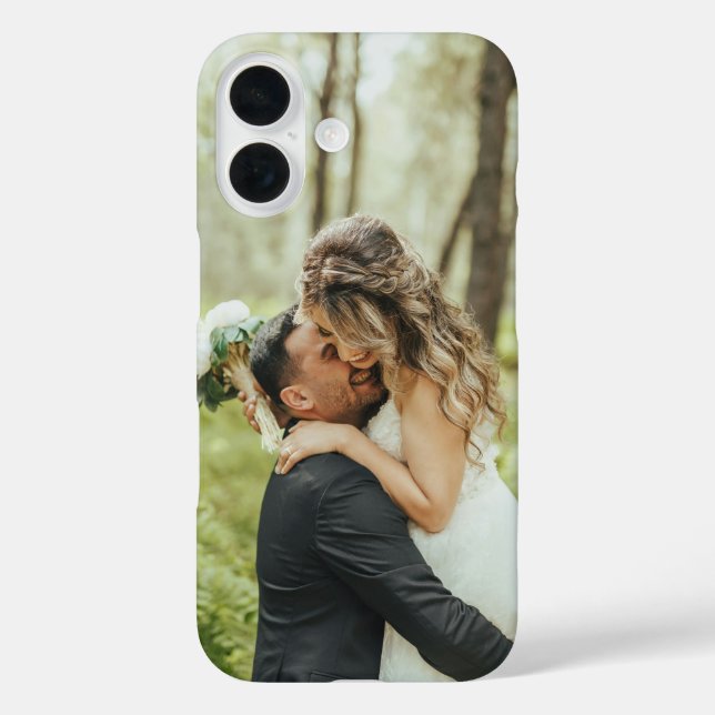 Personalisiertes Foto Picture Wedding Jubiläum iPhone 16 Hülle (Rückseite)