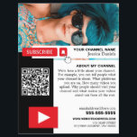 Personalisiertes Foto & QR Code, Youtube - Vlogger Flyer<br><div class="desc">Personalisierter Foto & QR Code,  Youtube - Vlogger Advertising Flyer vom Business Card Store.</div>