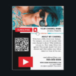 Personalisiertes Foto & QR Code, Youtube - Vlogger Flyer<br><div class="desc">Personalisierter Foto & QR Code,  Youtube - Vlogger Advertising Flyer vom Business Card Store.</div>