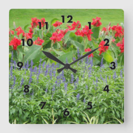 Personalisiertes Foto Quadratische Wanduhr