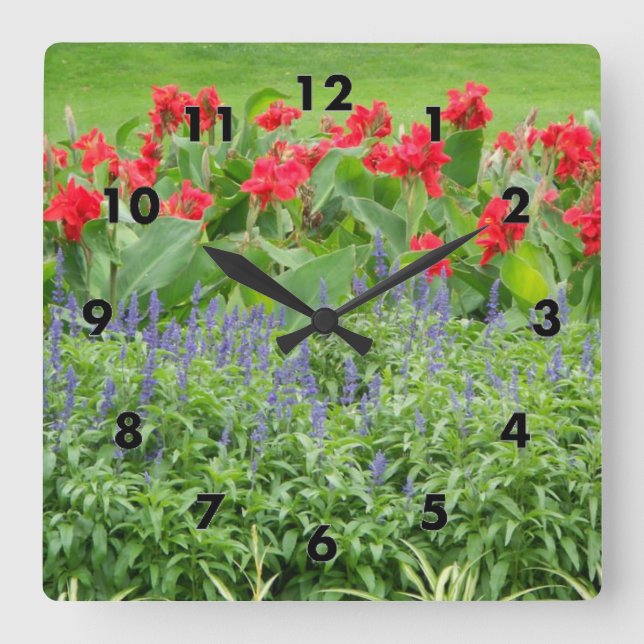 Personalisiertes Foto Quadratische Wanduhr (Vorderseite)