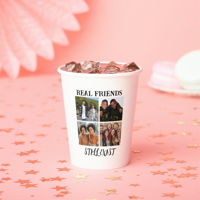 Personalisiertes Foto "Real Friends noch vorhanden Pappbecher (Insitu)