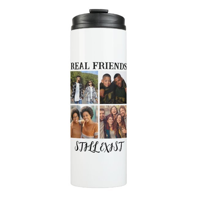 Personalisiertes Foto "Real Friends noch vorhanden Thermosbecher (Vorderseite)