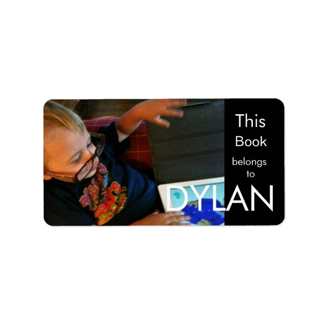 Personalisiertes Foto Rechteckiges Buchzeichen Adressaufkleber (Vorne)
