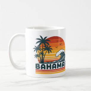 Personalisiertes Foto Retro Bahamas Tropischer Str Kaffeetasse