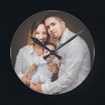 Personalisiertes Foto Runde Wanduhr<br><div class="desc">Personalisiertes Foto für die Familie</div>
