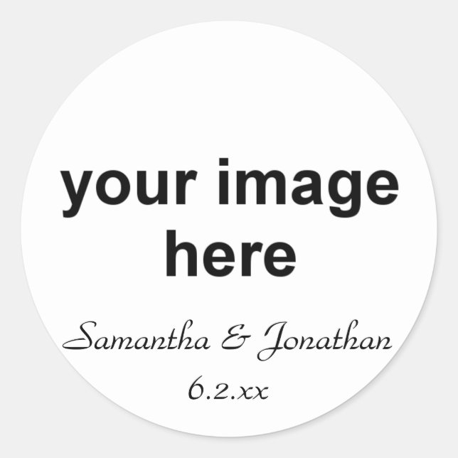 Personalisiertes Foto Runder Aufkleber (Vorderseite)