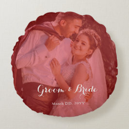 Personalisiertes Foto Rundkissen für Paare in Love Rundes Kissen