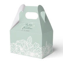 Personalisiertes Foto Sage Green Blume Chic Hochze