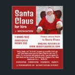 Personalisiertes Foto, Santa Claus Entertainer Flyer<br><div class="desc">Personalisierte Fotografie,  Santa Claus Entertainer Werbung Flyer durch den Business Card Store.</div>