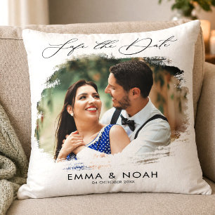 Personalisiertes Foto Save the Date Hochzeitsanden Kissen