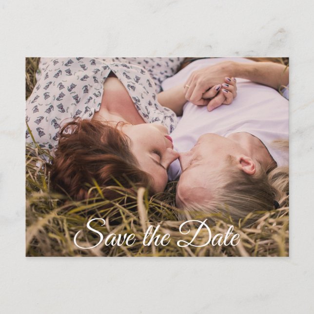Personalisiertes Foto Save the Date Postkarte (Vorderseite)