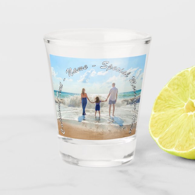 Personalisiertes Foto-Schiebeglas und benutzerdefi Schnapsglas (Vorderseite)