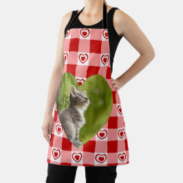 Personalisiertes Foto Schürze Gingham Stil
