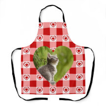 Personalisiertes Foto Schürze Gingham Stil