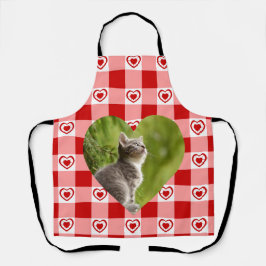 Personalisiertes Foto Schürze Gingham Stil