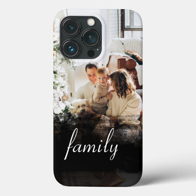 Personalisiertes Foto Schwarz Abstrakt Case-Mate iPhone Hülle (Rückseite)