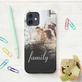 Personalisiertes Foto Schwarz Abstrakt iPhone 12 Hülle