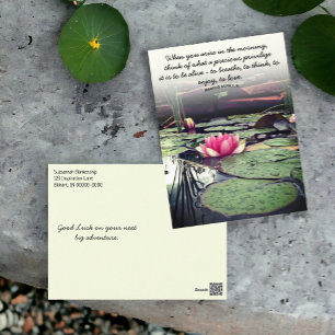 Personalisiertes Foto Seerose und Seerosenblätter Postkarte