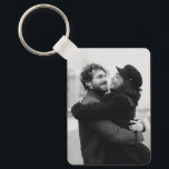 Personalisiertes Foto-Skript und Datum Schlüsselanhänger<br><div class="desc">Personalisiertes Foto-Script und Datumsschlüsselring</div>