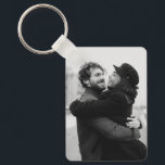 Personalisiertes Foto-Skript und Datum Schlüsselanhänger<br><div class="desc">Personalisiertes Foto-Script und Datumsschlüsselring</div>