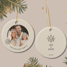 Personalisiertes Foto Snowflake Ornament