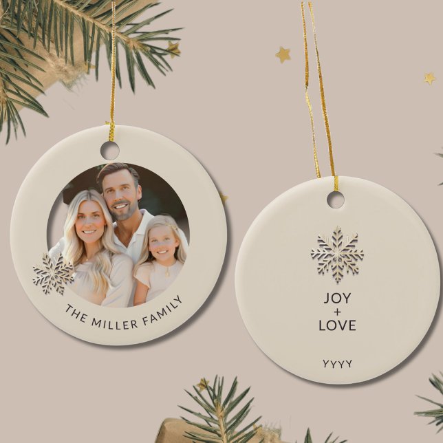 Personalisiertes Foto Snowflake Ornament (Von Creator hochgeladen)