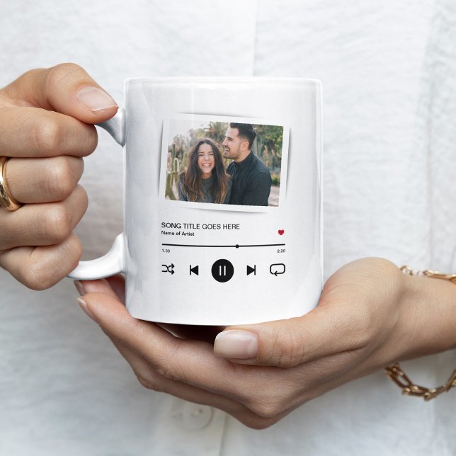 Personalisiertes Foto Song Album Couple Kaffeetasse (Von Creator hochgeladen)
