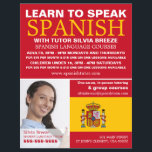 Personalisiertes Foto, Spanischkurs Flyer<br><div class="desc">Personalisiertes Fotograf,  Spanisch Sprachkurs Werbung Flyer durch den Business Card Store.</div>