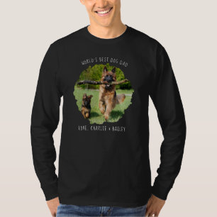 Personalisiertes Foto Splash Weltbester Hundepapa T-Shirt