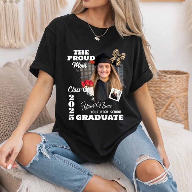 Personalisiertes Foto, stolze Mama eines Absolvent T-Shirt (Von Creator hochgeladen)