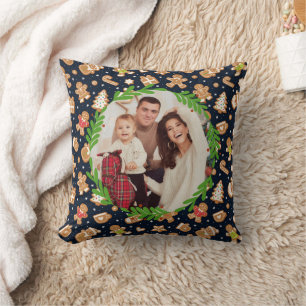 Personalisiertes Foto Süßer Lebkuchen-Weihnachten  Kissen